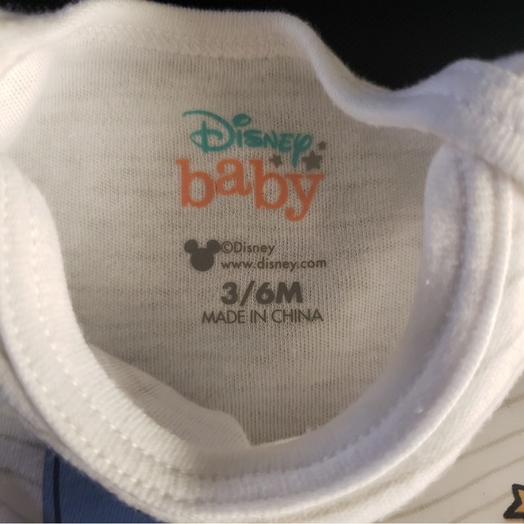 Disney Baby Moon & Stars Striped Short Sleeve One‎ Piece 3-6M - Picture 3 of 3